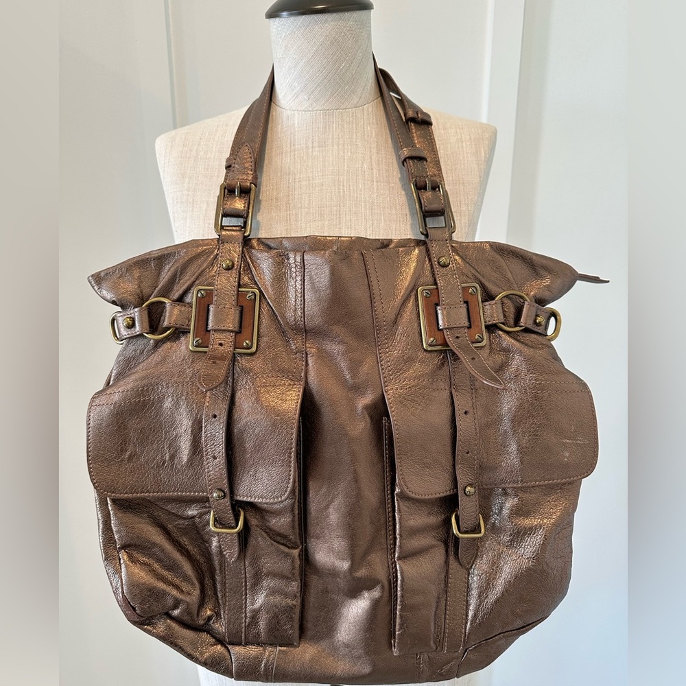 Elliott Lucca Metallic Copper Leather Bag